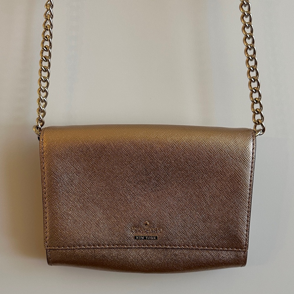 Kate Spade Rose Gold Metallic Crossbody Bag